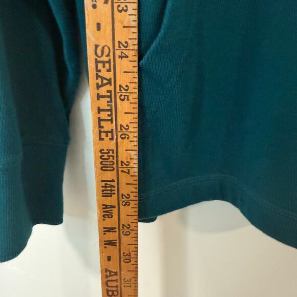 Carhartt Men's Relaxed Fit Heavyweight Long-Sleeve 1/2 Zip Thermal Shirt Teal XL - Picture 6 of 8